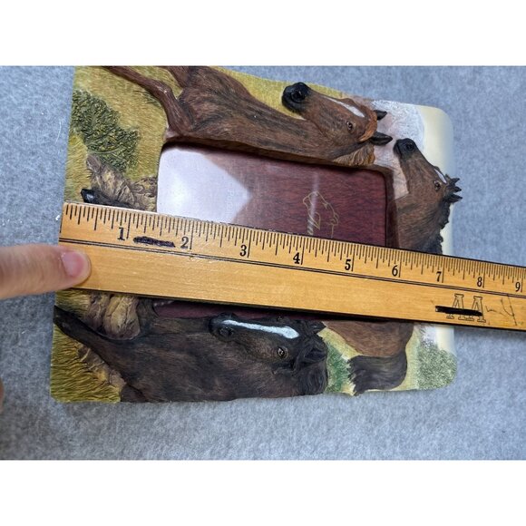 Horse-Themed Resin Photo Frame By Popular Imports 2003 5x7 Inches Brown & Multic - Picture 4 of 7
